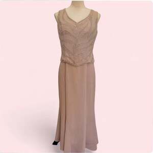 Marsoni Beaded Chiffon Sleeveless Formal Gown